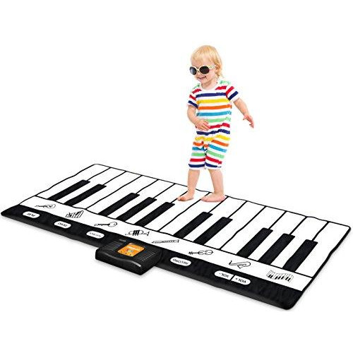 Play22 Keyboard Playmat 71" - 24 Keys Piano Play Mat - Piano Mat has Record, Playback, Demo, Play, Adjustable Vol. - Best Keyboard Piano Gift for Boys & Girls - Original