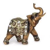 We pay your sales tax Feng Shui Brass Color Elephant Statues Wealth Lucky Figurine Home Decor Gift Idea (3)