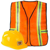 Funny Party Hats Construction Worker Costume for Kids - Construction Costume - Construction Hat and Costume Vest