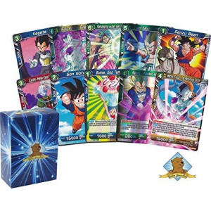 Golden Groundhog Dragon Ball Super Lot of 50 Cards! Random Rare Card in Each Bundle! Includes Deck Box!