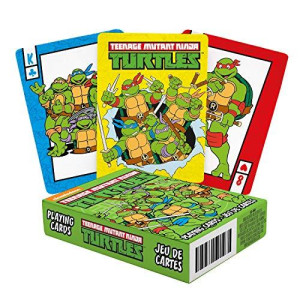 AQUARIUS TMNT Playing Cards - TMNT Themed Deck of Cards for Your Favorite Card Games - Officially Licensed TMNT Merchandise & Collectibles - Poker Size with Linen Finish