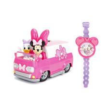 Jada Toys Disney Junior Minnie Mouse Happy Helper Van RC, Pink/White