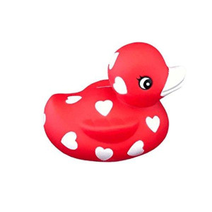 DUCKY CITY 3 Valentines Sweetheart Rubber Duck [Squeaky, with Hole] - Baby Safe Bathtub Bathing Toy