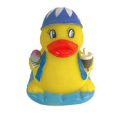 DUCKY CITY 3" Pool Party Rubber Duck [Floats Upright] - Baby Safe Bathtub Bathing Toy