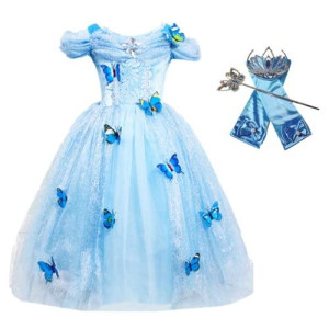 DreamHigh Princess Princess Butterfly Costume Dress with Cosplay Accessorries Size 5-6 Years