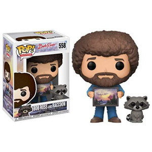 Funko POP! TV: Bob Ross - Bob Ross with Raccoon (Styles May Vary) Collectible Figure