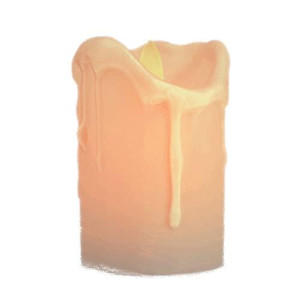 blinkee LED Dripping Wax Moving Flame Flickering Pillar Candle 4 Inch by