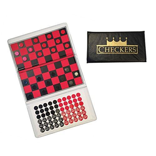 WE Games Magnetic Checkbook Checkers - Great for Travel