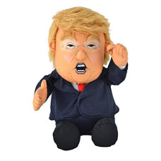 Pull My Finger Farting Donald Trump Plush Figure Doll -With Animated Hair-10.5 Inches Tall