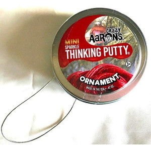 Crazy Aaron's Ornament Sparkle Christmas Holiday Thinking Putty 2" tin .47oz