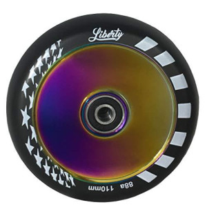 LIBERTY PRO SCOOTERS- Single Series - 110mm Hollow Core Wheel (Neo Chrome - Oil Slick) - Single Wheel
