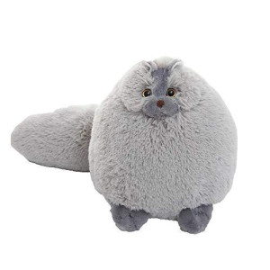 Winsterch Kids Cat Stuffed Animal Toys Gift for Boys Plush Cat Animal Baby Doll, Fat Grey Stuffed Plush Cat Toy (Gray, 10 Inches)