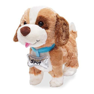 Cuddle Barn | My Favorite Pet Spot 10" Puppy Animated Stuffed Animal Plush Toy for Kids | Touch Activated Walking Dog | Plays 5 Playful Phrases