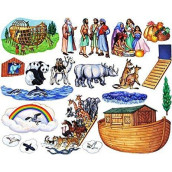 Story Time Felts Noah's Ark Bible Felt Figures for Flannel Board Stories Noah Animals Ark Toggle Precut (Adult apprx 3.5")