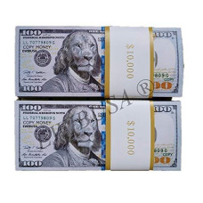 EWIBUSA Prop Money Pretend Total $10,000 of $100X100 Pcs Reproduction Monay , Replica Monay,Copy Money Double-Sided Printing - for Movie, TV, Videos Magic Stage Tools
