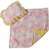 Baby Whitney Pink Clouds Doll Blanket & Pillow
