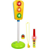 Kiddie Play Traffic Light Toy for Kids Cars and Bikes with Lights and Sounds