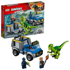 LEgO Juniors4+ Jurassic World Raptor Rescue Truck 10757 Building Kit (85 Pieces) (Discontinued by Manufacturer)