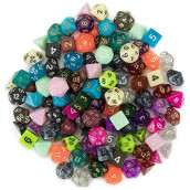 Wiz Dice Series III - Polyhedral Dice Set for Tabletop RPG Adventure Games - Suitable for DND, Pathfinder, and Dice Games - 7 Complete Sets - 100+ ct
