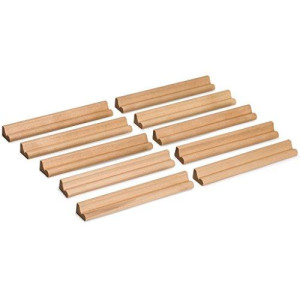 Yellow Mountain Imports Wooden Racks/Holder for Scrabble Tiles (Set of 10)