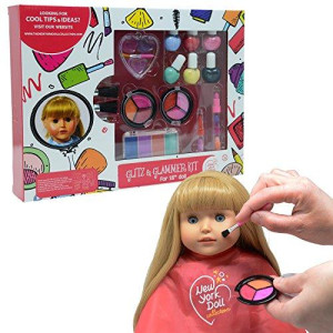 The New York Doll Collection Washable Makeup set for Dolls and Kids - pretend play Cosmetic Set - Doll not included