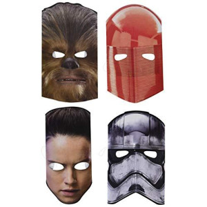 Star Wars Episode 8 Masks, 8-Count, Multicolor, One Size