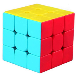 TANCH QIYI Speed Cube 3x3 Stickerless Magic Cube Puzzle Toy Colorful