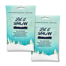 Let it Snow Instant Snow Powder for Slime - Premium Fake Snow for Slime Supplies - Made in The USA Non-Toxic and Safe - Mix Makes 2 Gallons of Artificial Snow for Cloud Slime and Snow Decorations