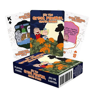 AQUARIUS Peanuts Great Pumpkin Playing Cards - Peanuts Themed Deck of Cards for Your Favorite Card Games - Officially Licensed Peanuts Merchandise & Collectibles
