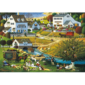 Buffalo games - charles Wysocki - Hound of the Baskervilles - 300 Large Piece Jigsaw Puzzle