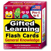 TestingMom.com Gifted Learning Flash Cards for Kids - General Knowledge Flashcards for Pre K to Kindergarten - G&T Educational Practice Test: CogAT, Iowa, OLSAT, NYC Gifted & Talented, WPPSI, AABL