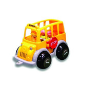 Viking Toys - Midi School Bus - 9" Toy Vehicles Comes with 3 Figures, Working Stop Sign, for Kids Ages 1 Year +