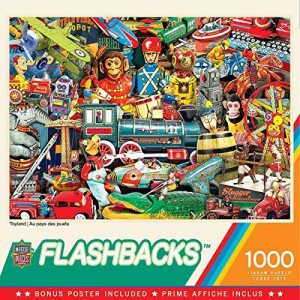MasterPieces Flashbacks 1000 Puzzles Collection - Toyland 1000 Piece Jigsaw Puzzle, 19.25"X26.75"
