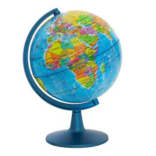 Waypoint Geographic GeoClassic Globe, 6 Ready-to-Assemble Blue Ocean World Globe, Up-To-Date Cartography, Perfect Globe for Educational Reference or Office Dcor