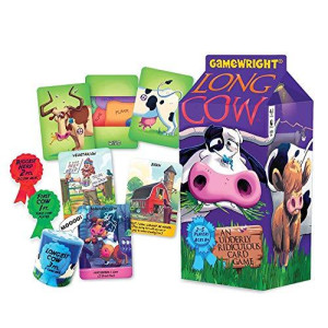 Gamewright Long Cow - an Udderly Ridiculous Card Game Multi-colored, 5"