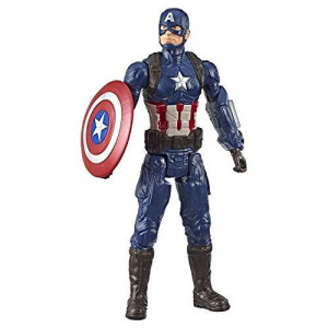 Avengers Marvel Endgame Titan Hero Series Captain America 12"-Scale Super Hero Action Figure Toy with Titan Hero Power Fx Port