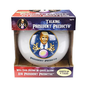 Talking President Predicto - Donald Trump Fortune Teller Ball - Lights Up & Talks - Ask YES or NO Question & Trump Speaks The Answer - Like a Next Generation Magic 8 Ball - Unique Funny Gifts for Men