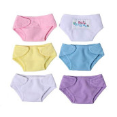 Baby Doll Toy 6 Pack Fabric Diapers, Pastels