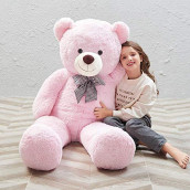 MaoGoLan Huge Pink Stuffed Animals 47 inch Life Size Cute Teddy Bears Big Giant Teddy 4 Feet for Baby Girls Shower Decorations