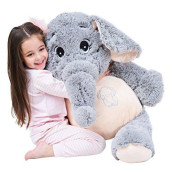 IKASA Giant Elephant Stuffed Animal Plush Toys Gifts (Gray, 39 inches)