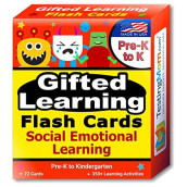 TestingMom.com Gifted Learning Flash Cards - Social Emotional Learning (SEL) for Pre-K and Kindergarten