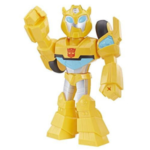 Playskool Heroes Transformers Rescue Bots Academy Mega Mighties Bumblebee Collectible 10" Robot Action Figure, Toys for Kids Ages 3 & Up