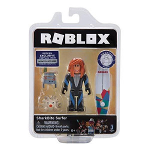 Roblox Gold Collection SharkBite Surfer Single Figure Pack with Exclusive Virtual Item Code