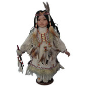 Jmisa 16" Porcelain Indian Doll