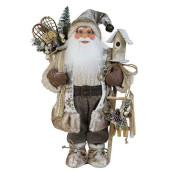 Windy Hill Collection 16" Inch Standing Woodland Birdhouse Santa Claus Christmas Figurine Figure Decoration 168290