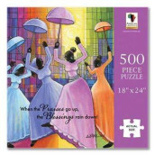 African American Expressions Praises Go Up Puzzle - Praise Dancer Motif - Inspirational Christian Gifts for Family & Adults - 500 Piece Jigsaw Puzzle - 18 x 24