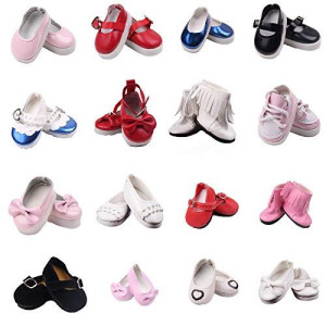 BBTOYS 6Pairs 14inch Doll Shoes Fits for Wellie Wishers Doll (NO:1)