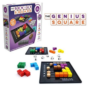 The Genius Square - Game of The Year Award Winner! 60000+ Solutions STEM Puzzle Game! Roll The Dice & Race Your Opponent to Fill The Grid by Using Different Shapes! Promotes Problem Solving Training