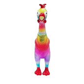 Animolds Tie-Dye Squeeze Me Rubber chicken Toy Screaming Rubber chickens for Kids Novelty Squeaky Toy chicken (Single)