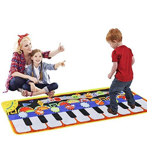 Cyiecw Piano Mat, Toddler Toys Musical Mat with 25 Music Sounds Floor Piano Keyboard Mat Carpet Touch Playmat Educational Toys Gifts for Baby Kids Boys Girls 1 2 3+ Year Old